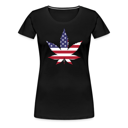 USA Weed merch Frauen Premium T-Shirt - Schwarz
