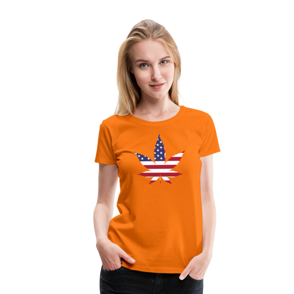USA Weed merch Frauen Premium T-Shirt - Orange
