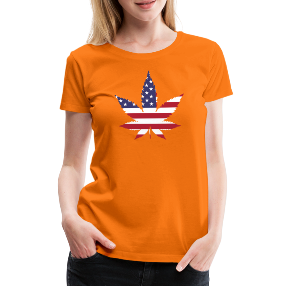 USA Weed merch Frauen Premium T-Shirt - Orange