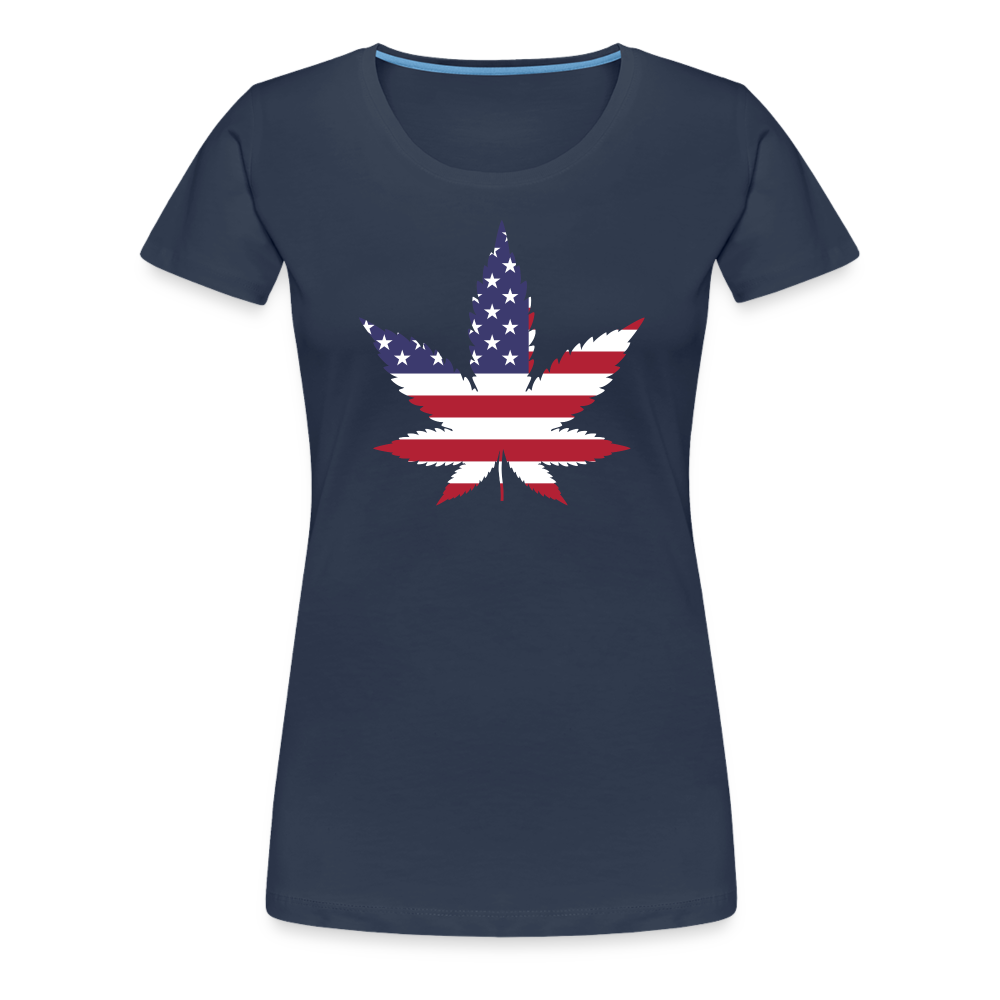 USA Weed merch Frauen Premium T-Shirt - Navy