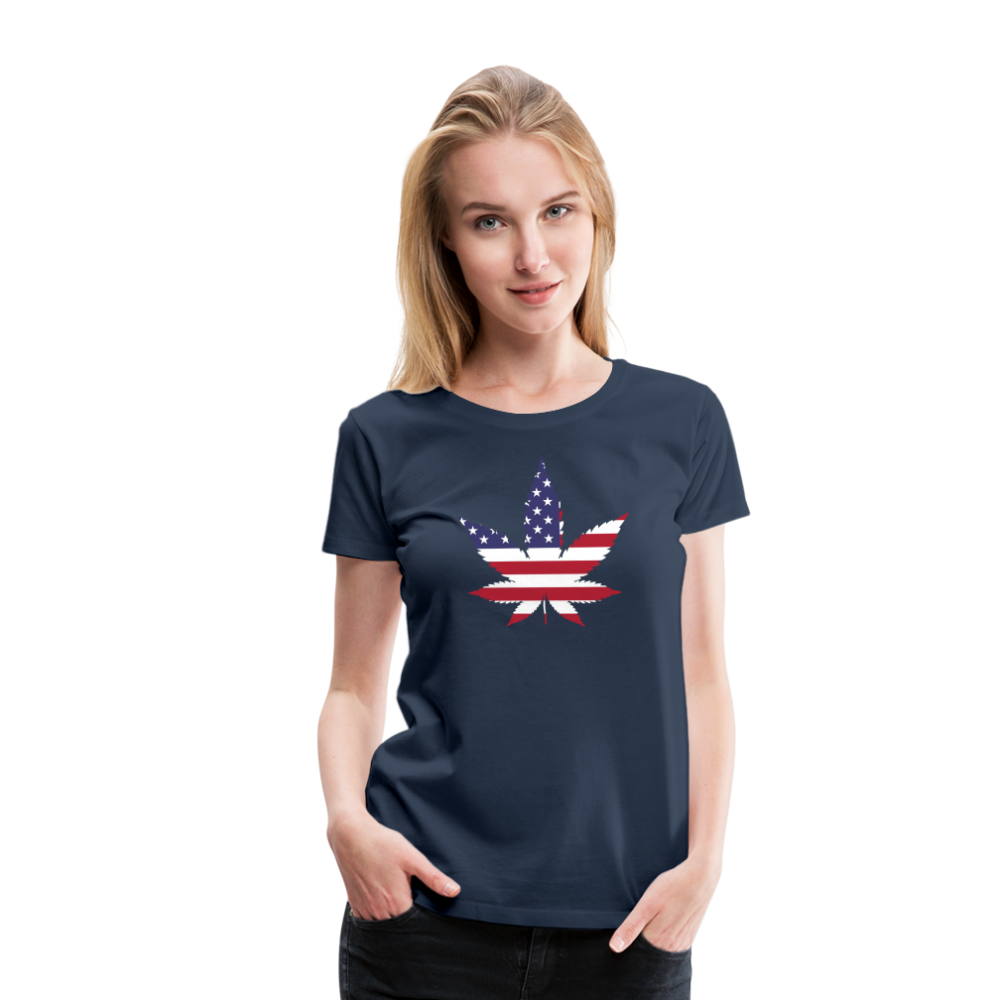 USA Weed merch Frauen Premium T-Shirt - Navy