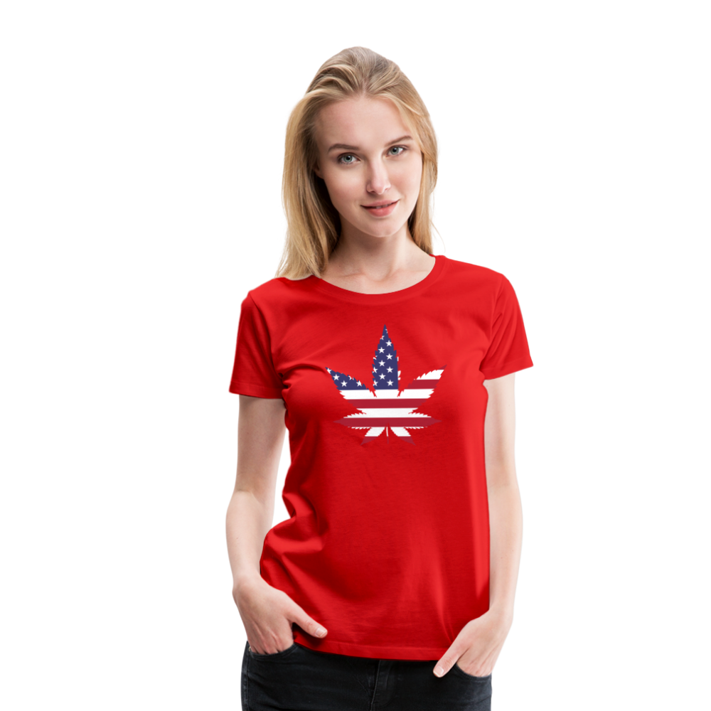 USA Weed merch Frauen Premium T-Shirt - Rot