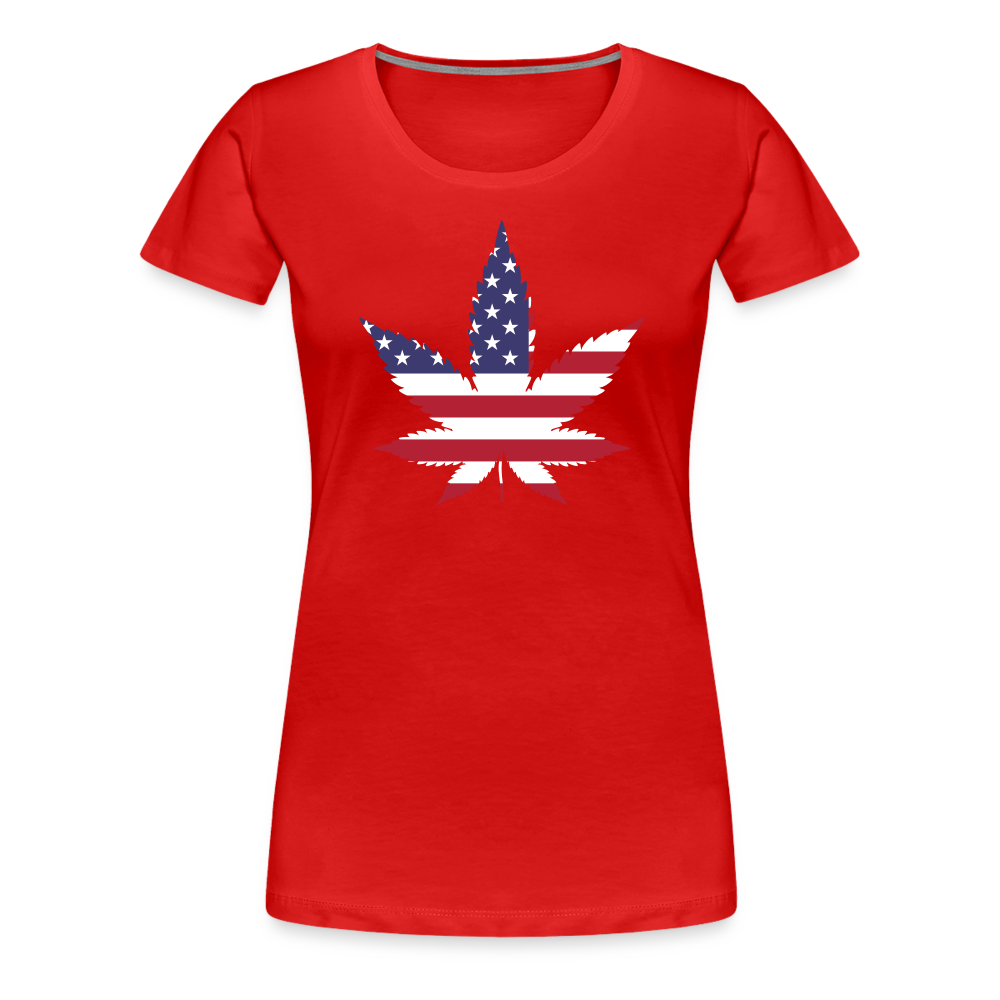 USA Weed merch Frauen Premium T-Shirt - Rot