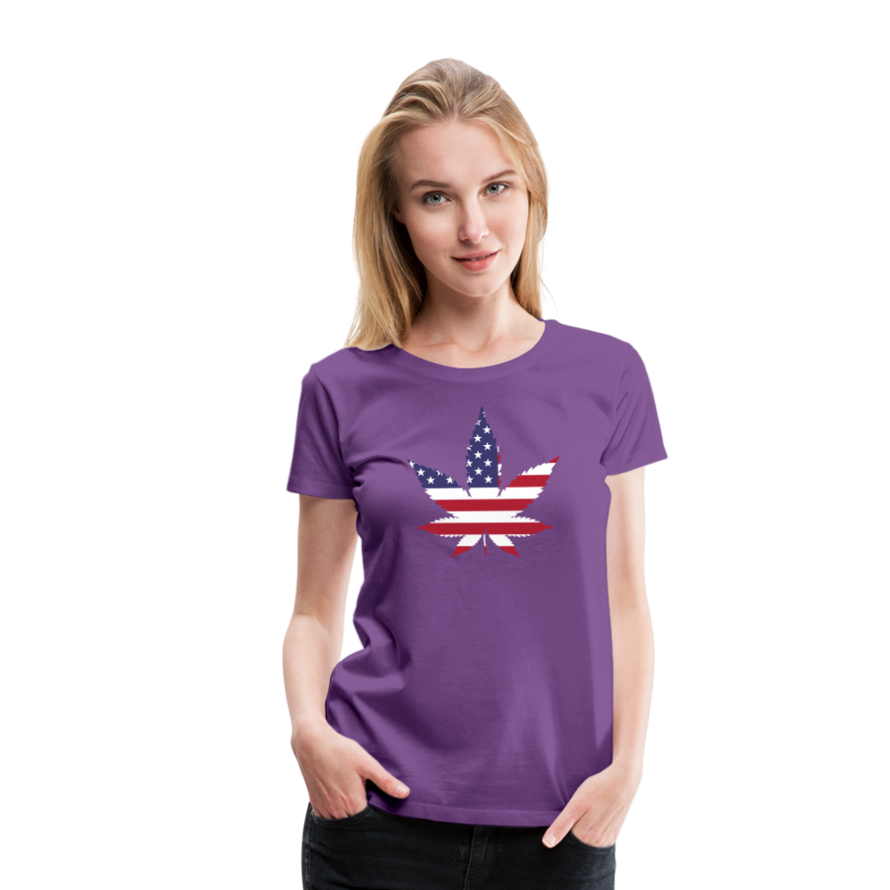 USA Weed merch Frauen Premium T-Shirt - Lila
