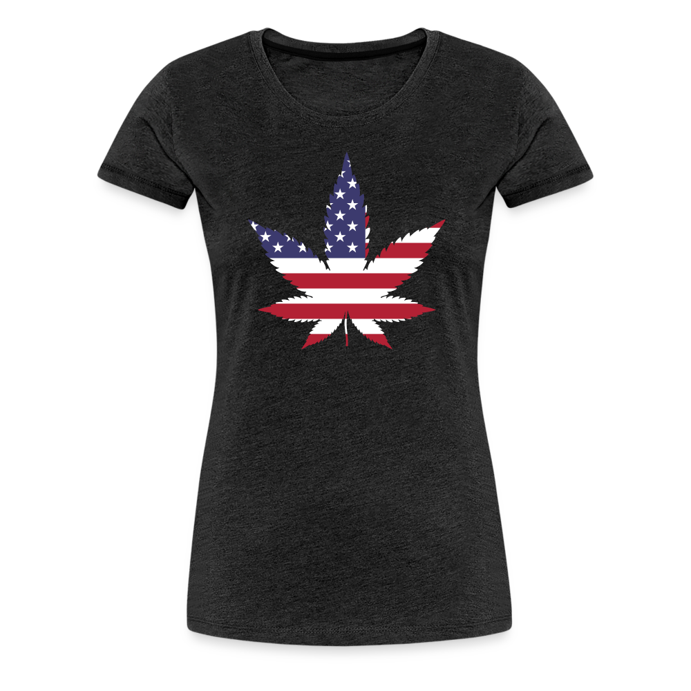 USA Weed merch Frauen Premium T-Shirt - Anthrazit