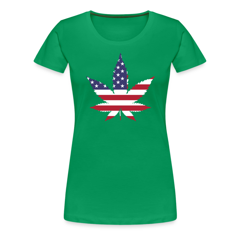 USA Weed merch Frauen Premium T-Shirt - Kelly Green