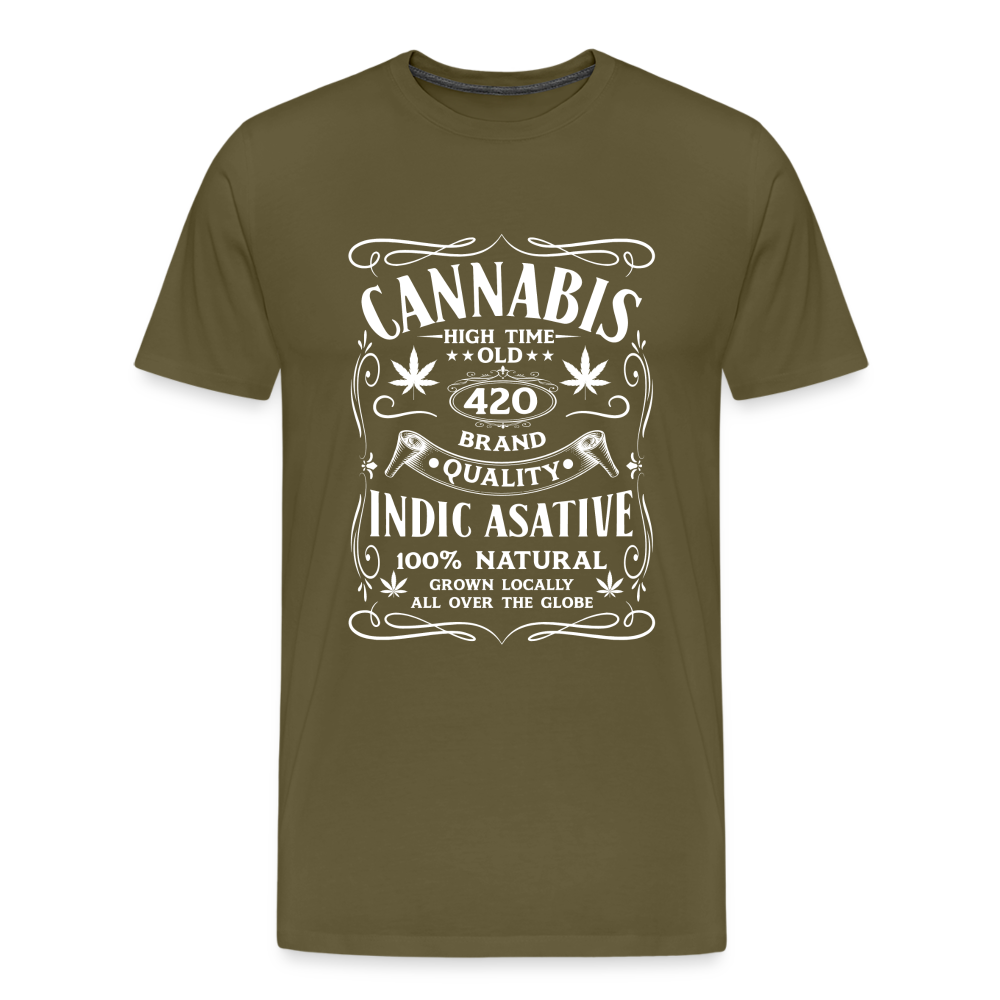 Cannabis T-Shirt Männer Premium T-Shirt - Khaki