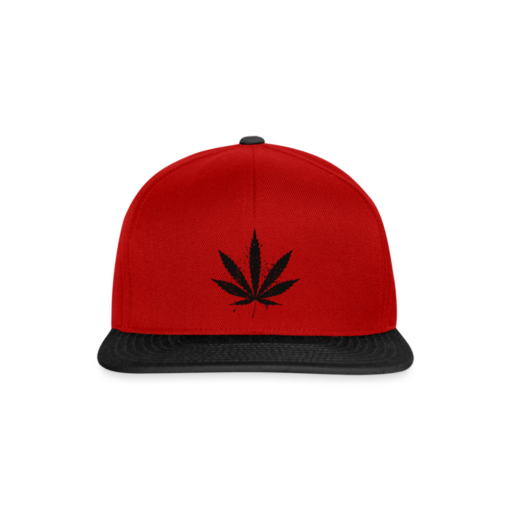 Black Hanfblatt Weed Snapback Cannabis Cap - Cannabis Merch