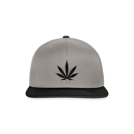 Black Hanfblatt Weed Snapback Cannabis Cap - Cannabis Merch