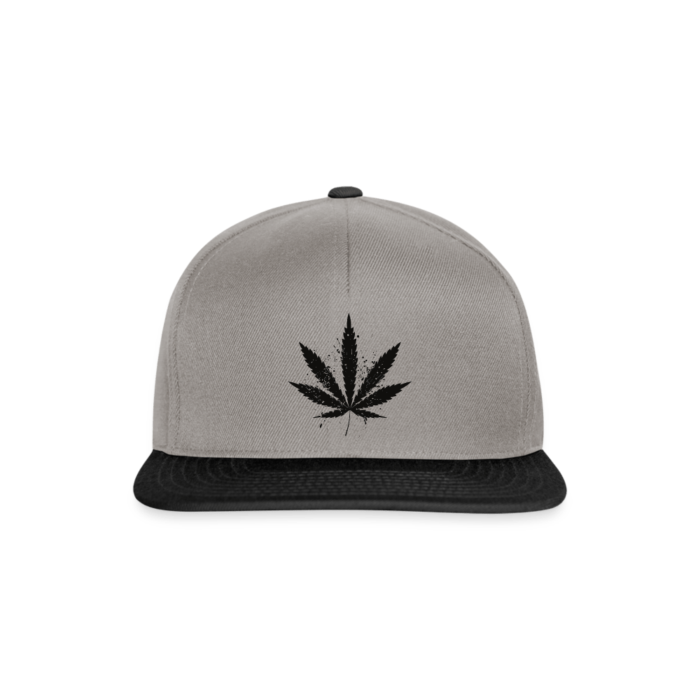 Black Hanfblatt Weed Snapback Cannabis Cap - Cannabis Merch