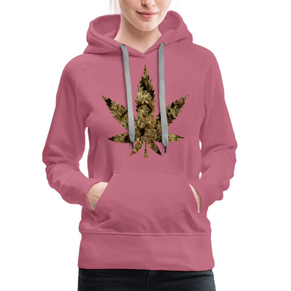 Buds Hanfblatt Damen Cannabis Hoodie - Cannabis Merch