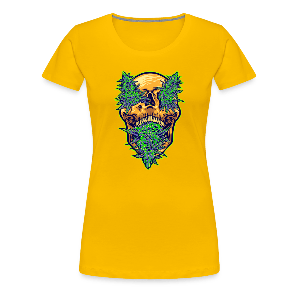 Buds im schädel Weed Frauen Premium T-Shirt - Sonnengelb