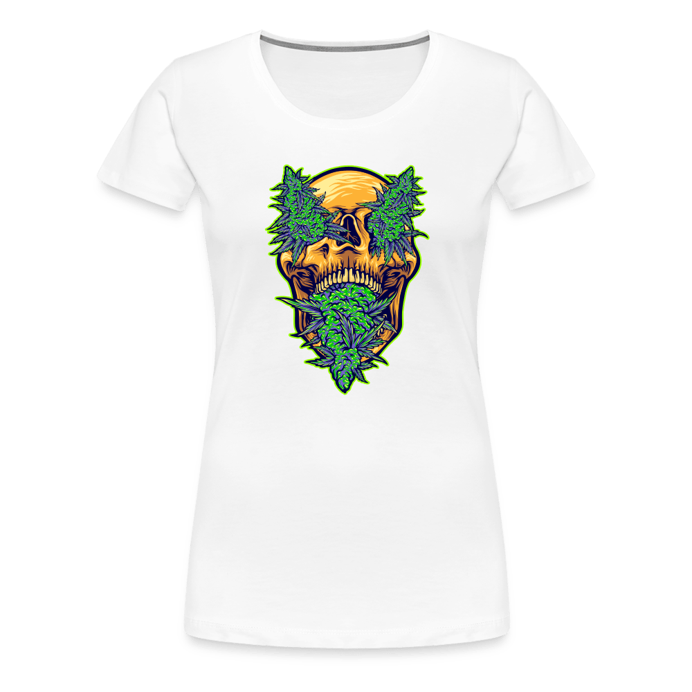 Buds im schädel Weed Frauen Premium T-Shirt - weiß