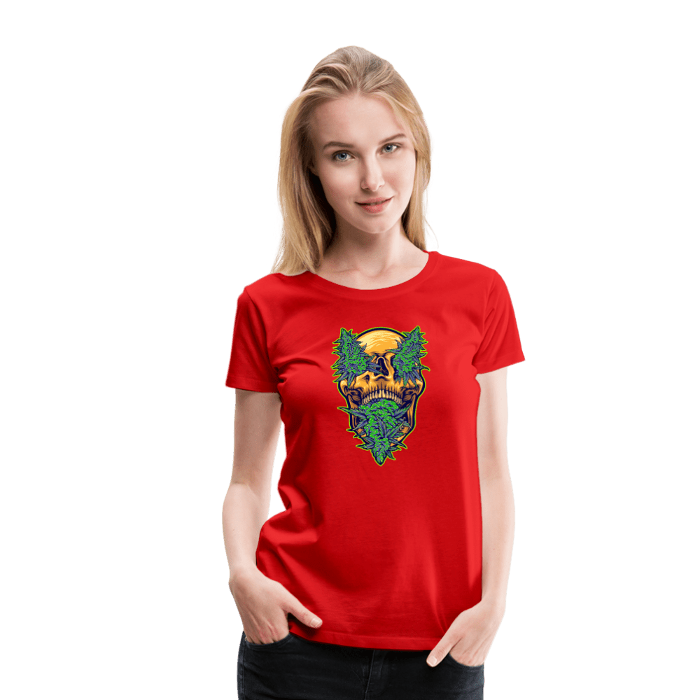 Buds im schädel Weed Frauen Premium T-Shirt - Rot