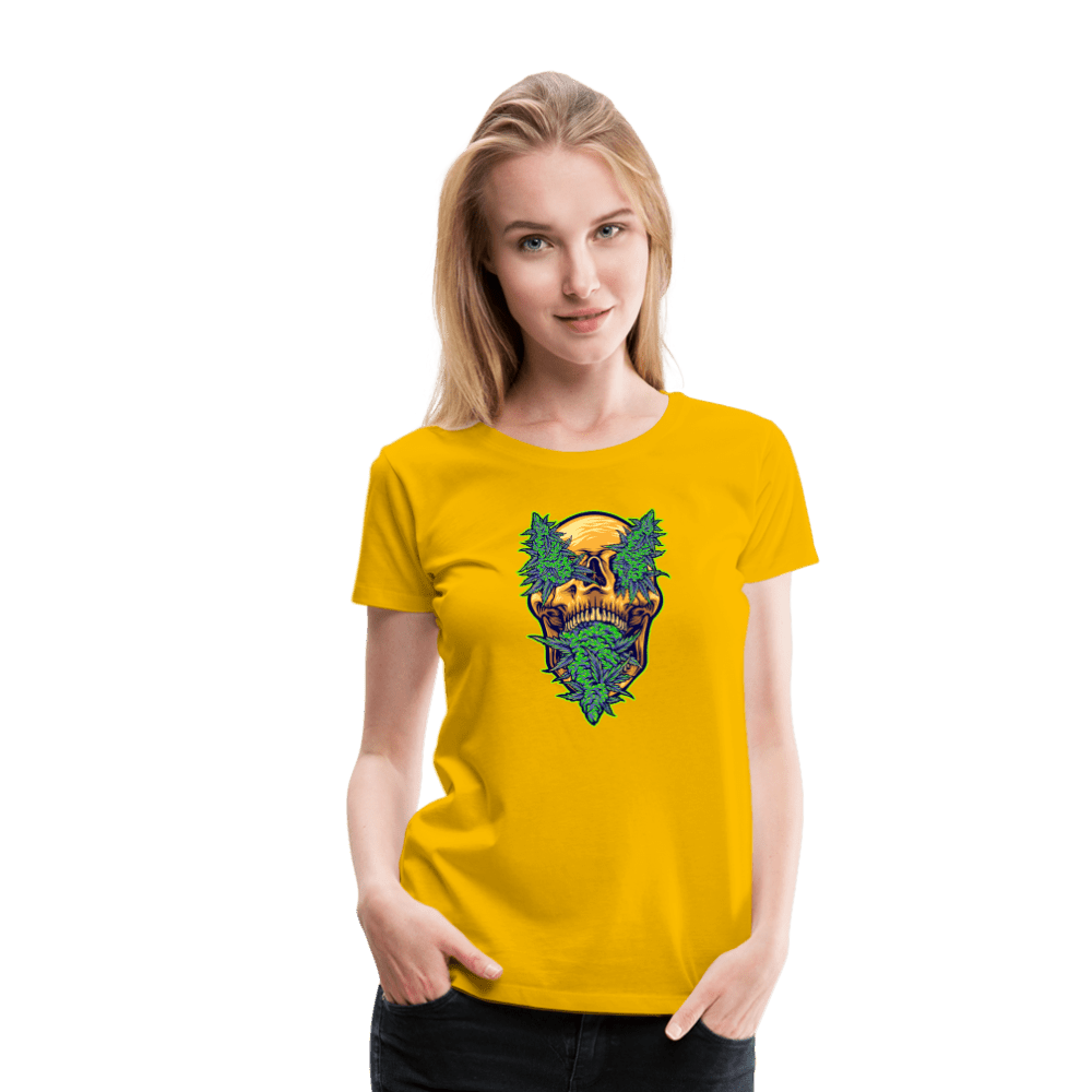 Buds im schädel Weed Frauen Premium T-Shirt - Sonnengelb