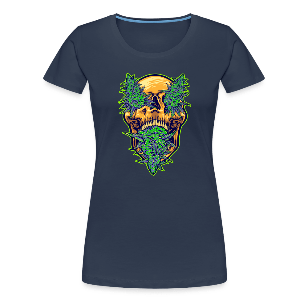 Buds im schädel Weed Frauen Premium T-Shirt - Navy