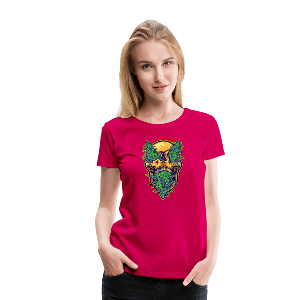 Buds im schädel Weed Frauen Premium T-Shirt - dunkles Pink