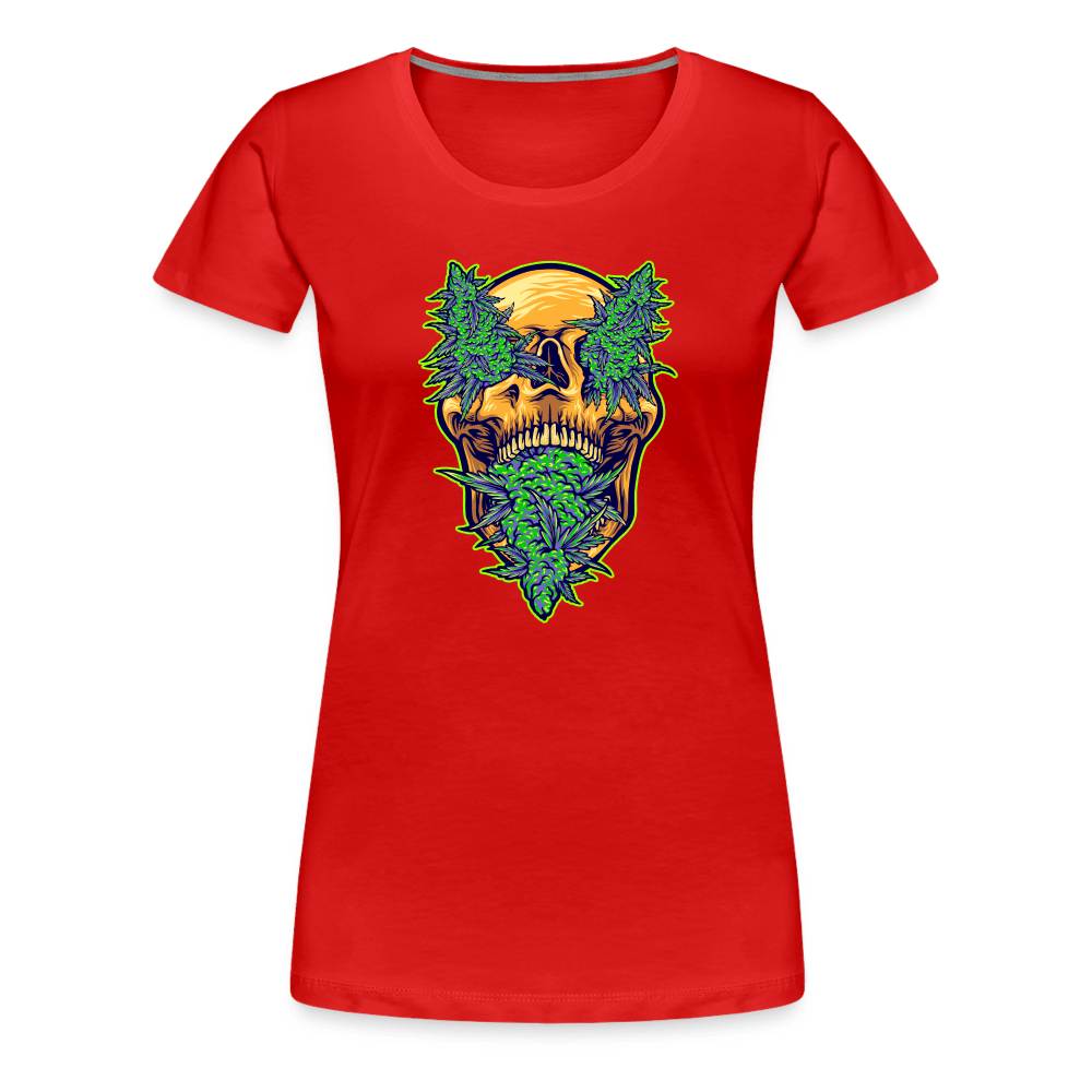 Buds im schädel Weed Frauen Premium T-Shirt - Rot