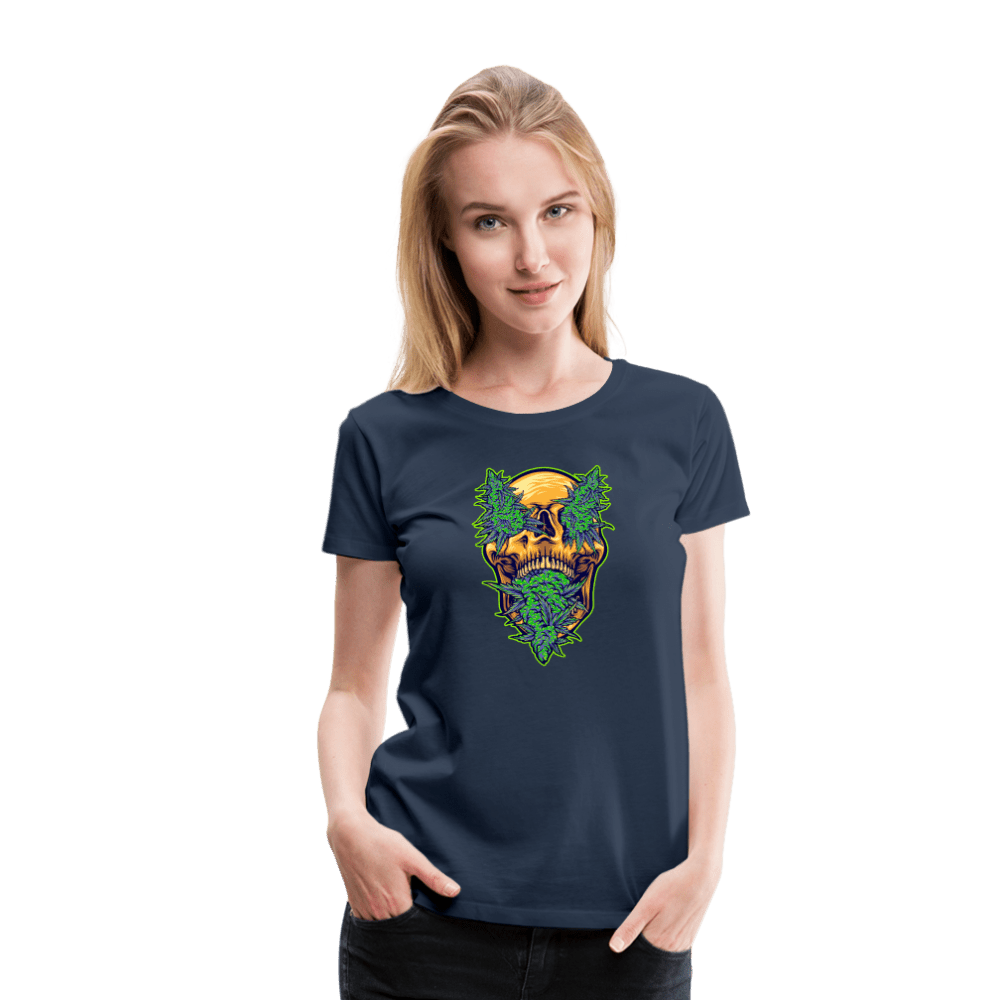 Buds im schädel Weed Frauen Premium T-Shirt - Navy