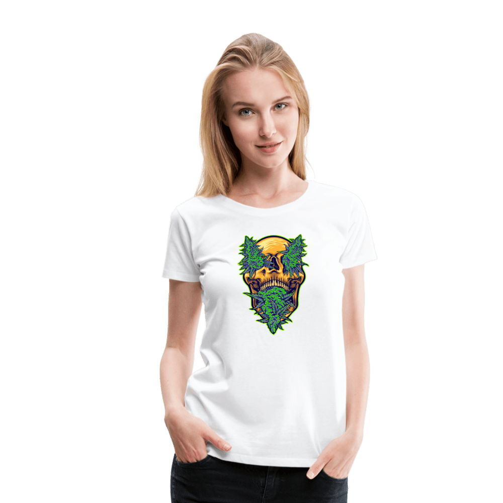 Buds im schädel Weed Frauen Premium T-Shirt - weiß