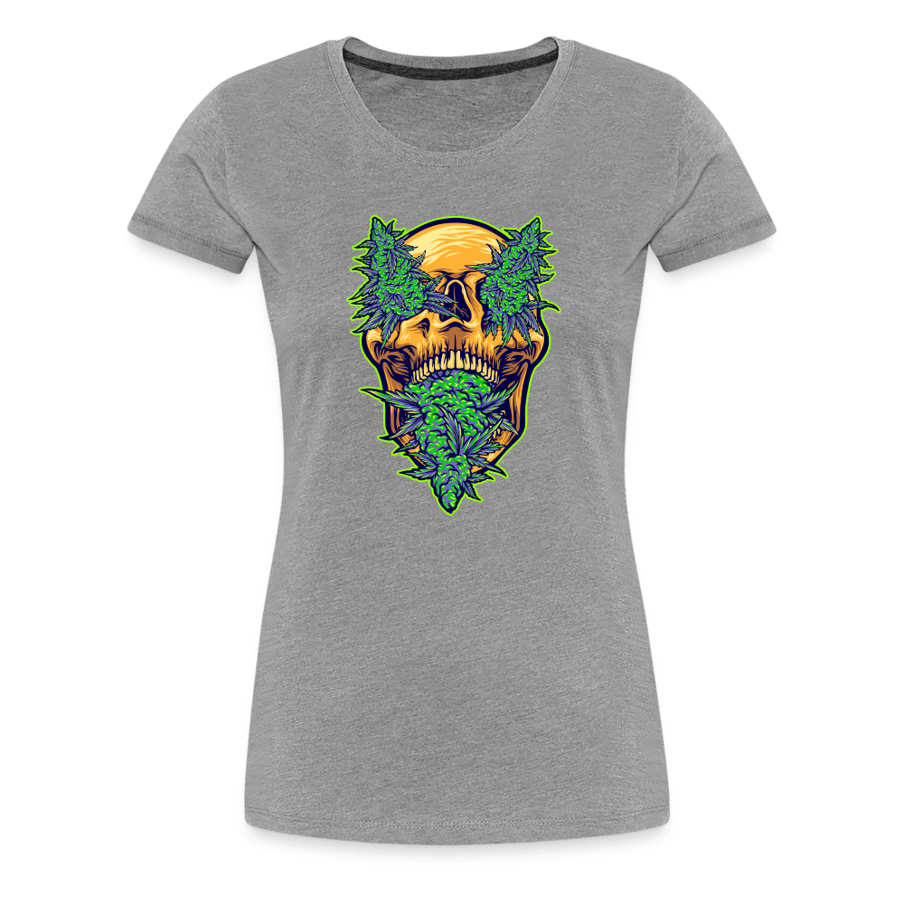 Buds im schädel Weed Frauen Premium T-Shirt - Grau meliert