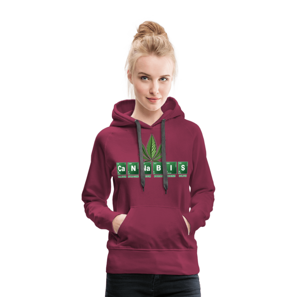 CANNABIS Weed Damen Premium Hoodie - Bordeaux