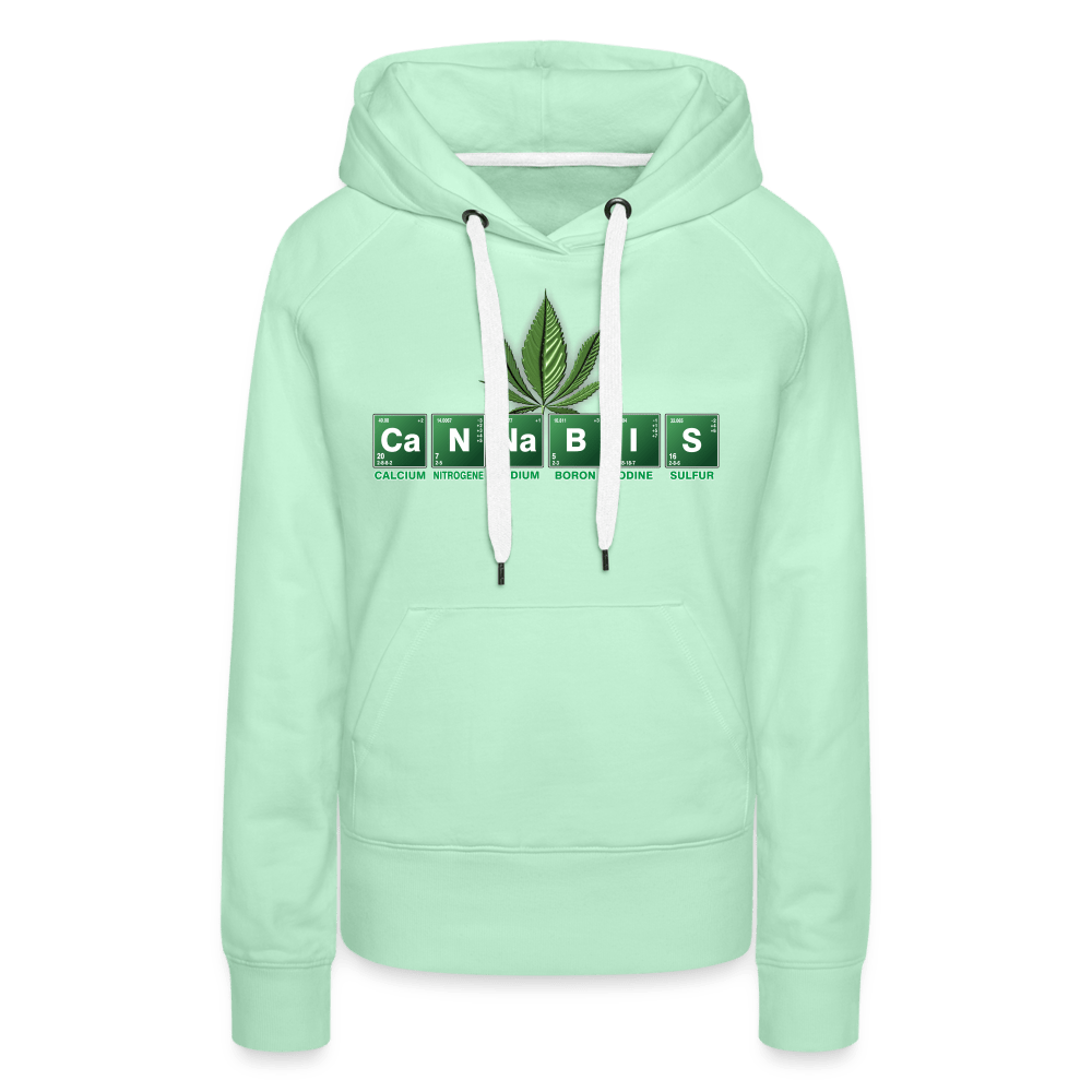 CANNABIS Weed Damen Premium Hoodie - helles Mintgrün