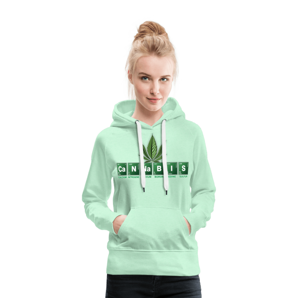 CANNABIS Weed Damen Premium Hoodie - helles Mintgrün