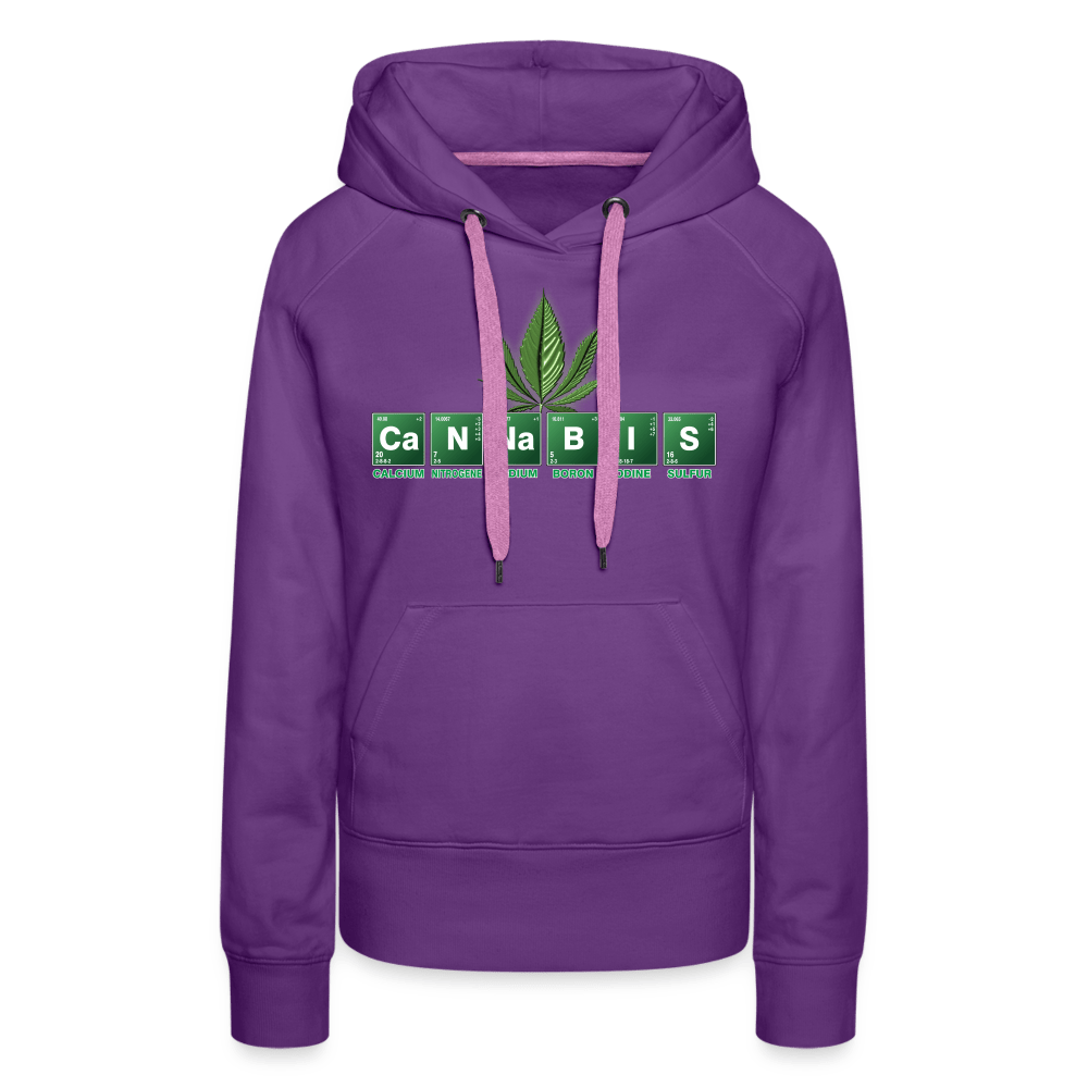 CANNABIS Weed Damen Premium Hoodie - Purple