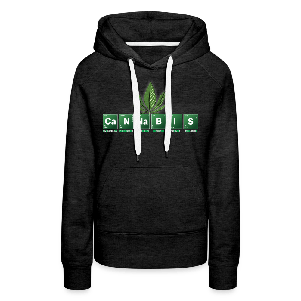 CANNABIS Weed Damen Premium Hoodie - Anthrazit