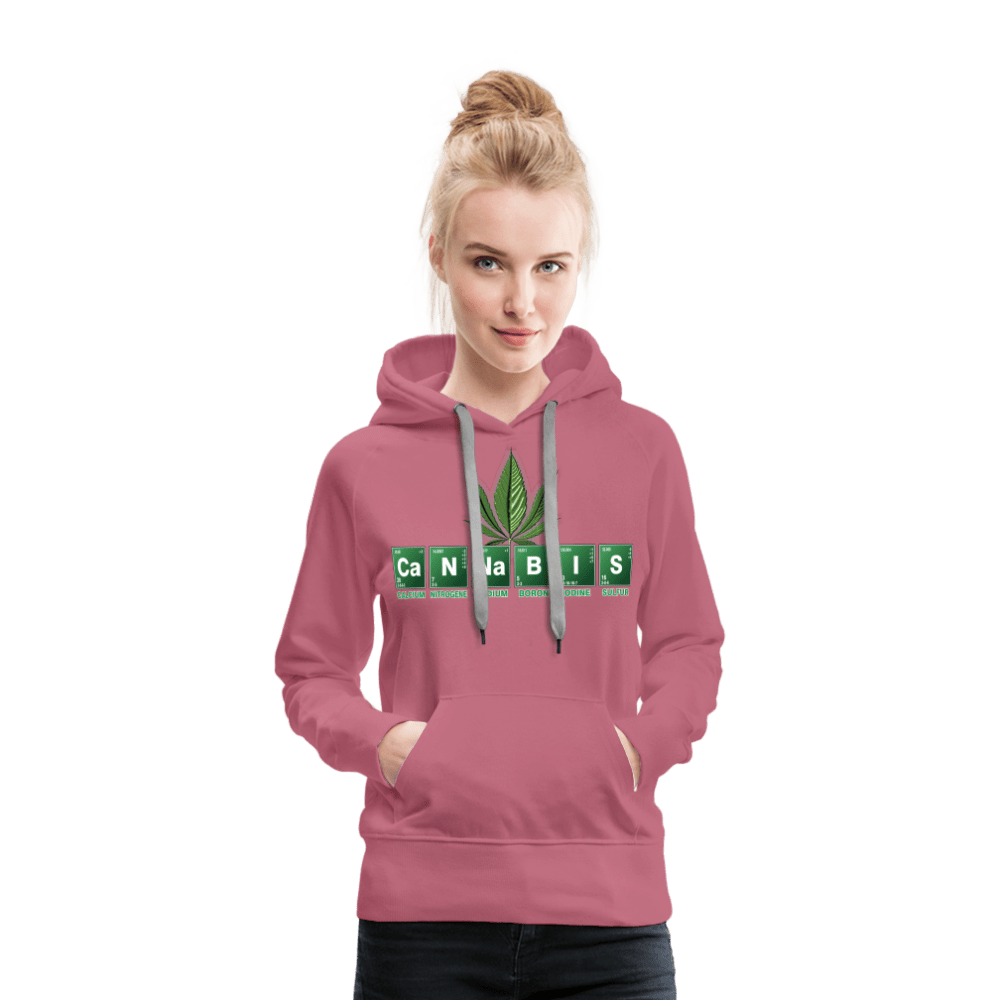 CANNABIS Weed Damen Premium Hoodie - Malve