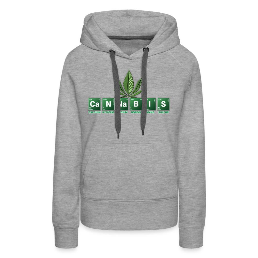 CANNABIS Weed Damen Premium Hoodie - Grau meliert