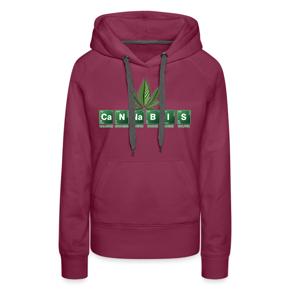 CANNABIS Weed Damen Premium Hoodie - Bordeaux