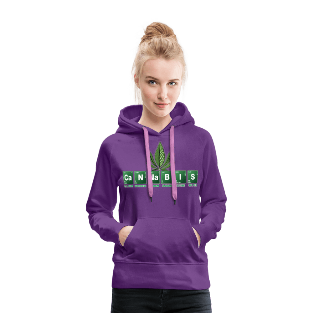 CANNABIS Weed Damen Premium Hoodie - Purple