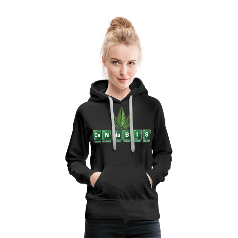 CANNABIS Weed Damen Premium Hoodie - Schwarz