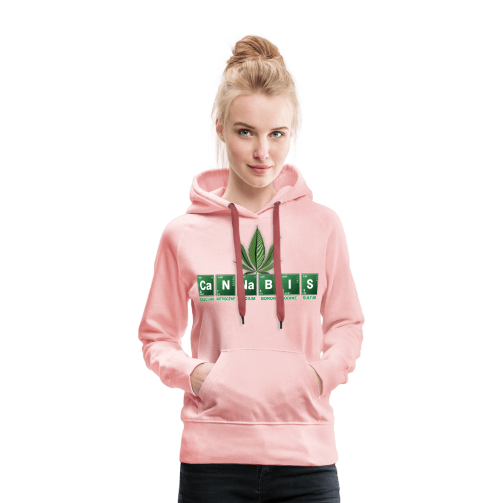 CANNABIS Weed Damen Premium Hoodie - Kristallrosa