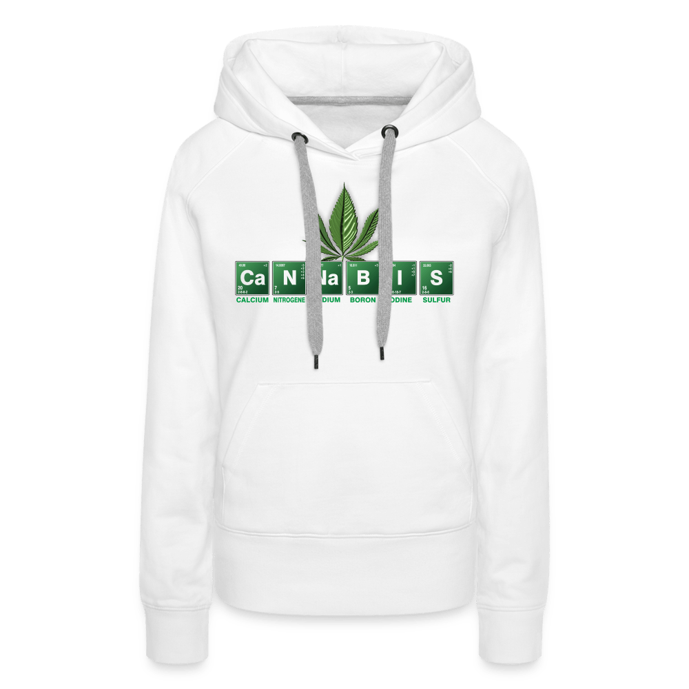 CANNABIS Weed Damen Premium Hoodie - weiß