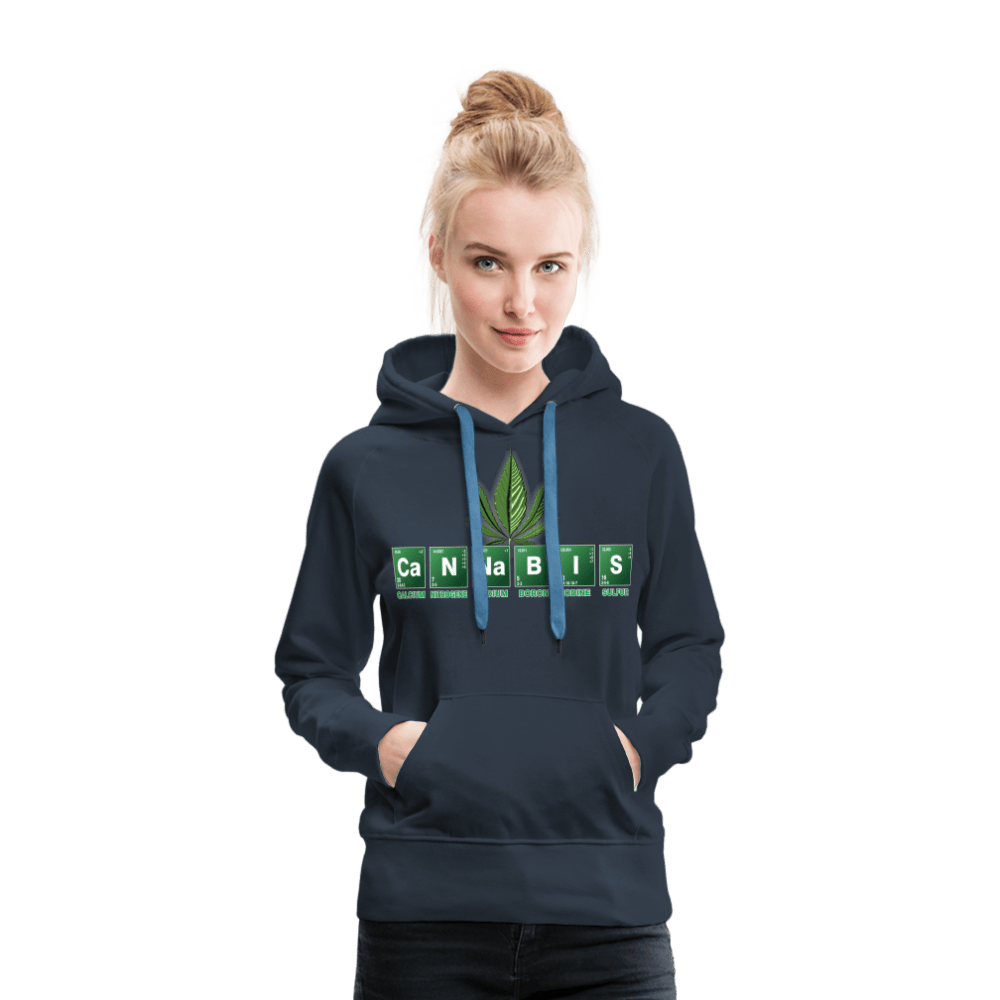 CANNABIS Weed Damen Premium Hoodie - Navy