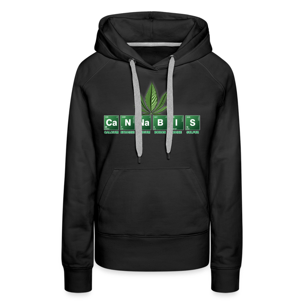 CANNABIS Weed Damen Premium Hoodie - Schwarz