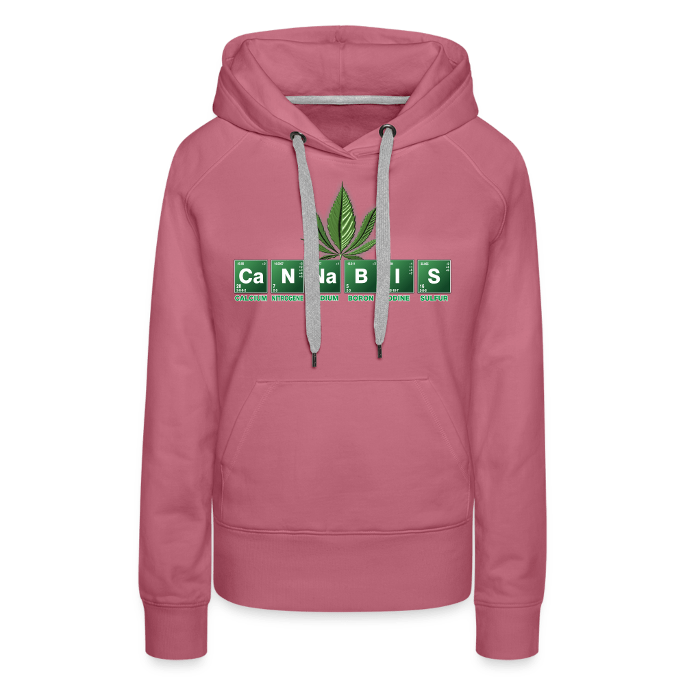 CANNABIS Weed Damen Premium Hoodie - Malve