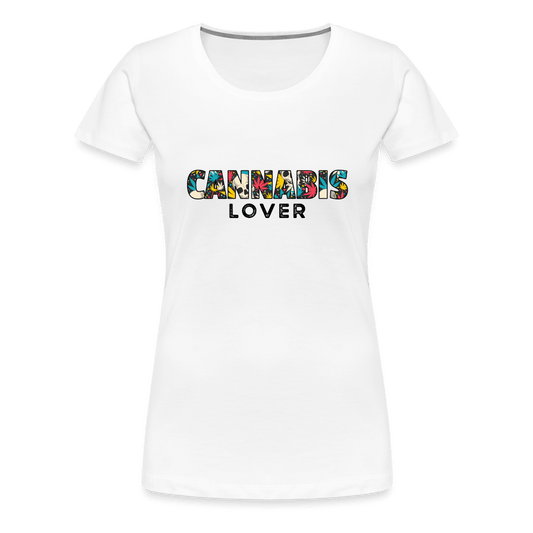 Cannabis Lover Frauen Weed T-Shirt - weiß