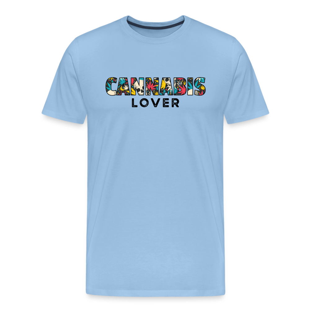 Cannabis Lover Männer Weed T-Shirt - Sky
