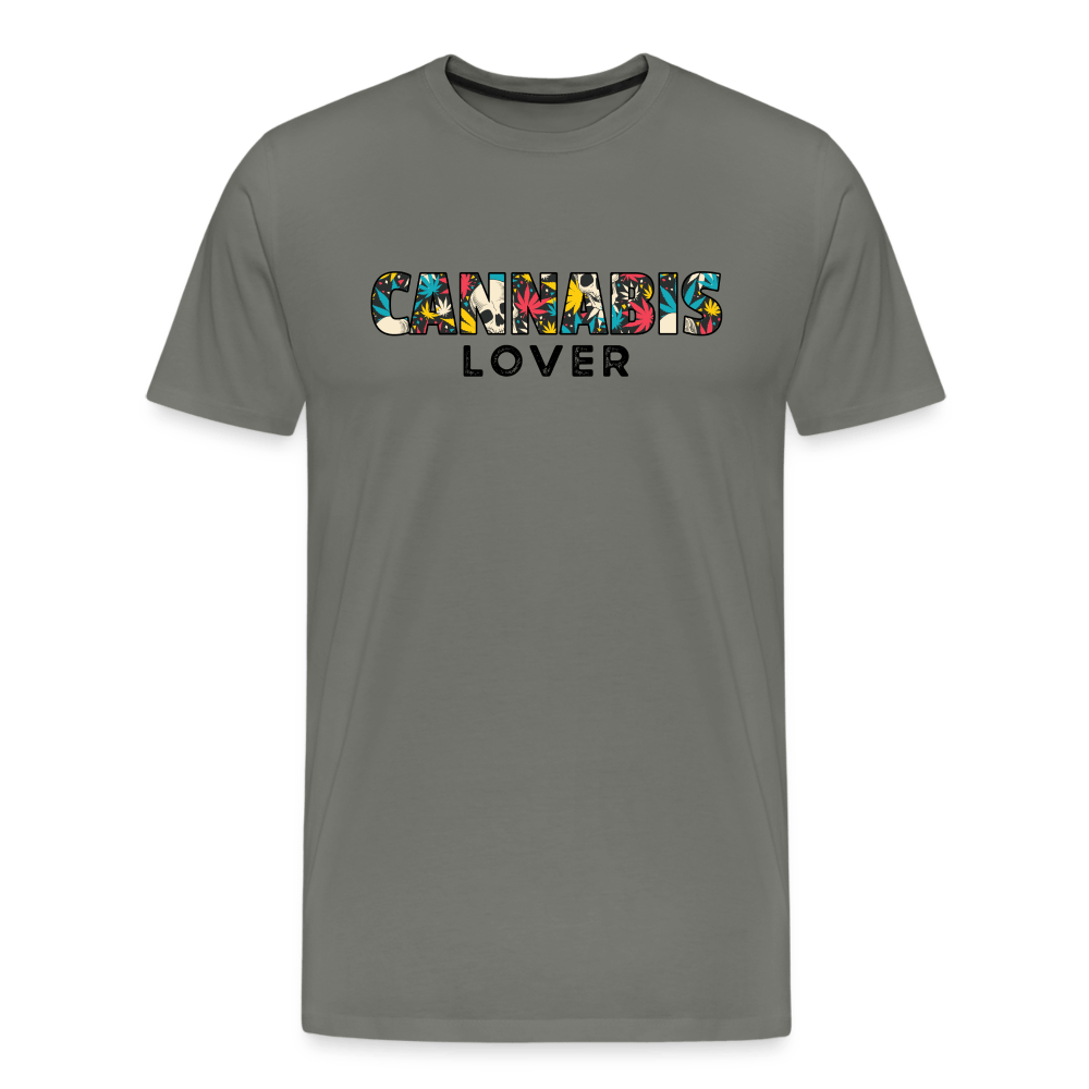 Cannabis Lover Männer Weed T-Shirt - Asphalt
