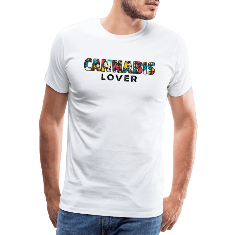 Cannabis Lover Männer Weed T-Shirt - weiß