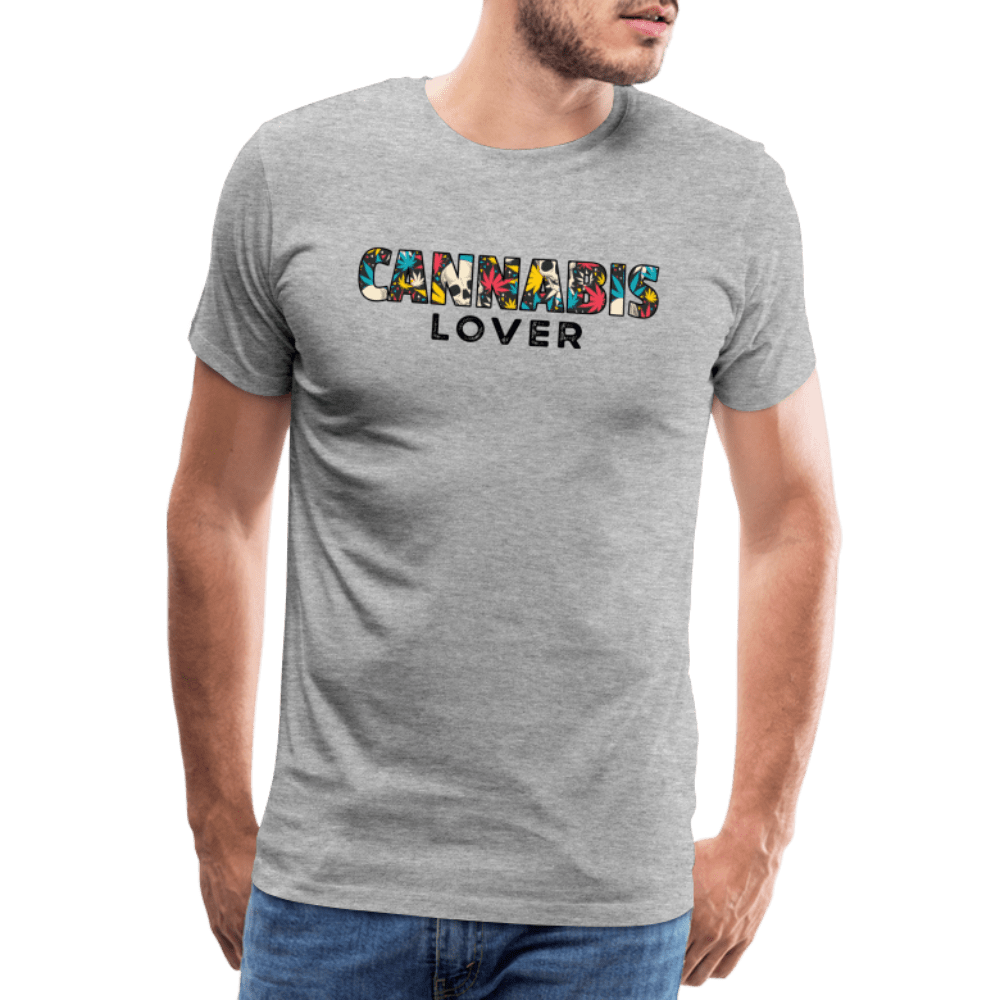 Cannabis Lover Männer Weed T-Shirt - Grau meliert