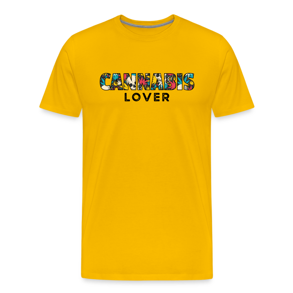 Cannabis Lover Männer Weed T-Shirt - Sonnengelb