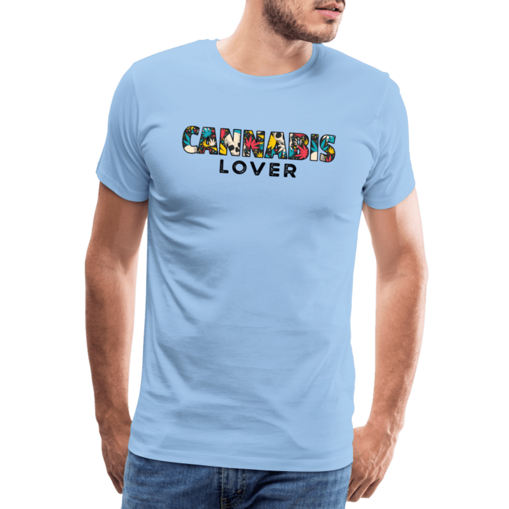 Cannabis Lover Männer Weed T-Shirt - Sky