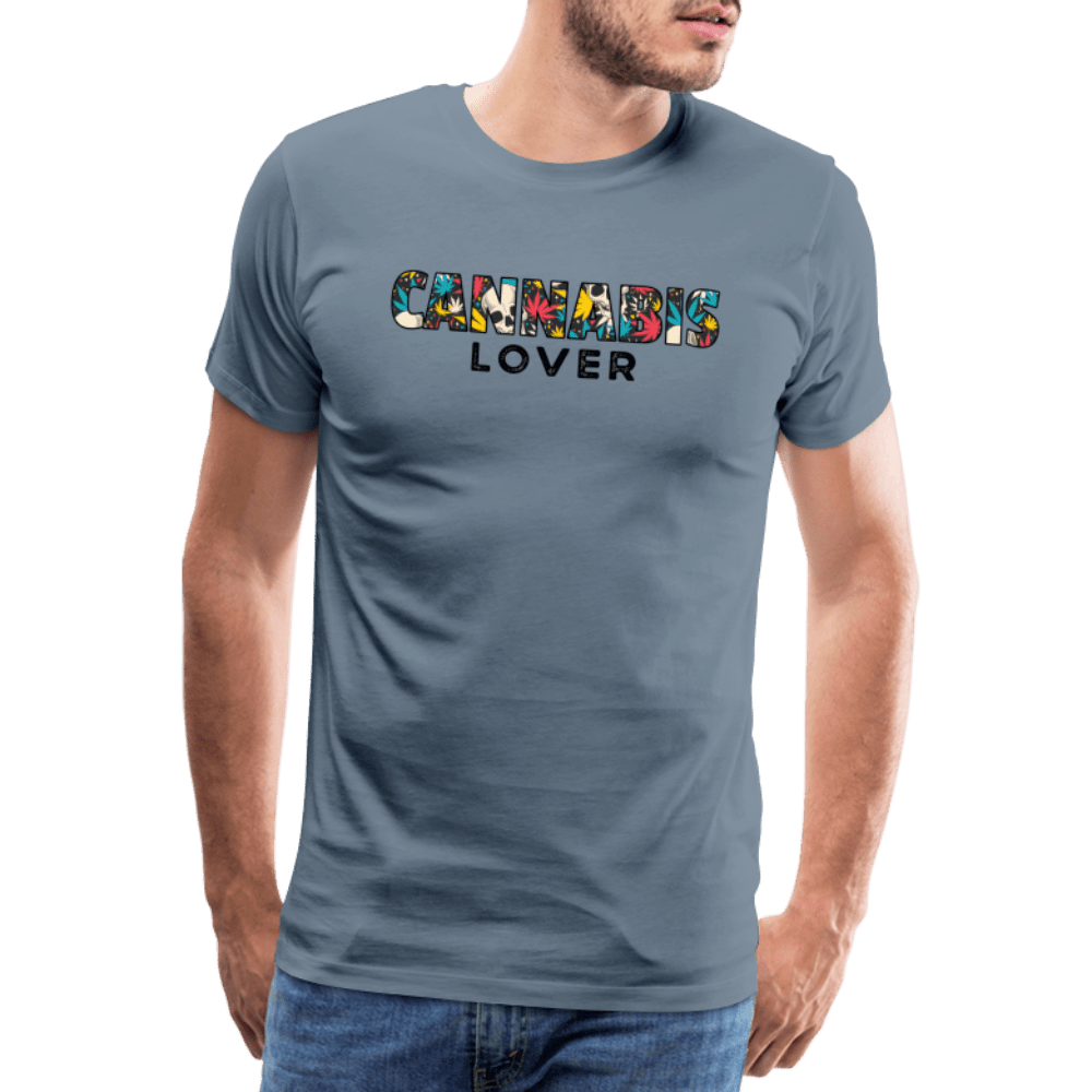 Cannabis Lover Männer Weed T-Shirt - Blaugrau
