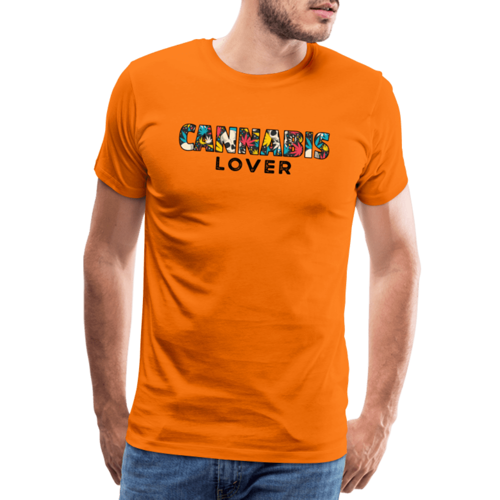 Cannabis Lover Männer Weed T-Shirt - Orange
