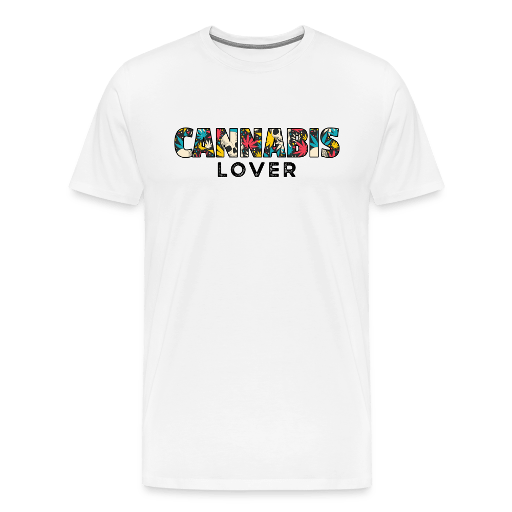 Cannabis Lover Männer Weed T-Shirt - weiß